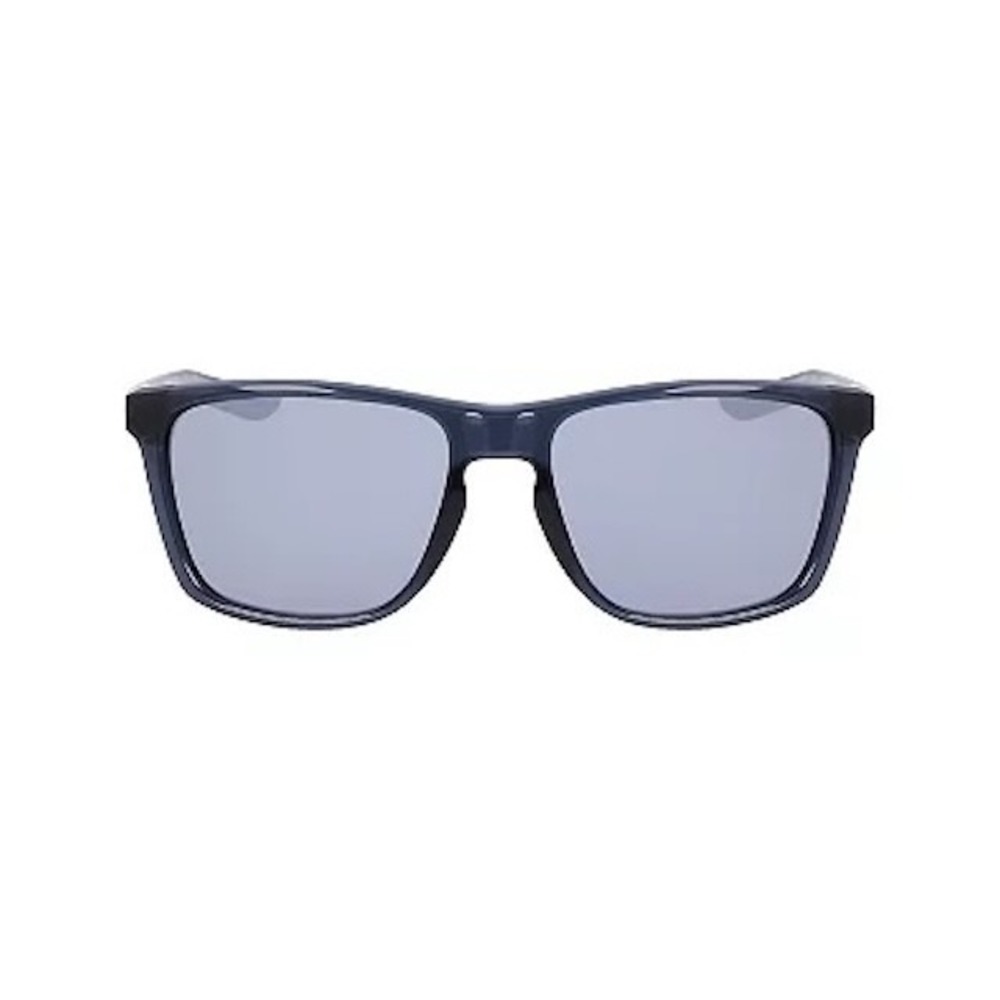 Nike Fortune 57mm Square Sunglasses Dark Gray Silver Flash UV Protection NWT